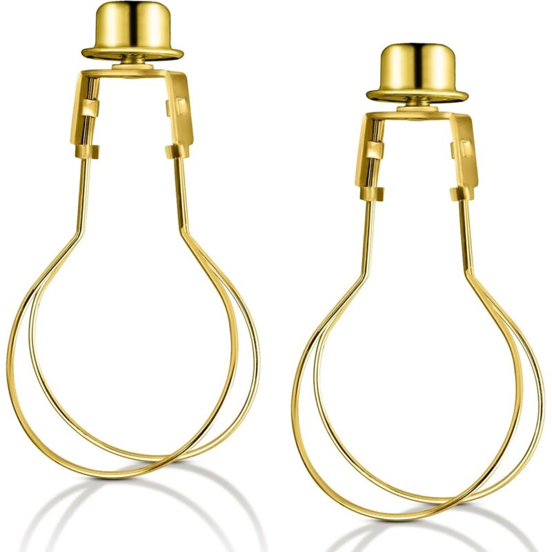 [niemals Verwendet] 2-teiliger Lampenschirm-glühbirnenclip-adapter, Lampenschirmhalter Für Klemmbirnen (gold)
