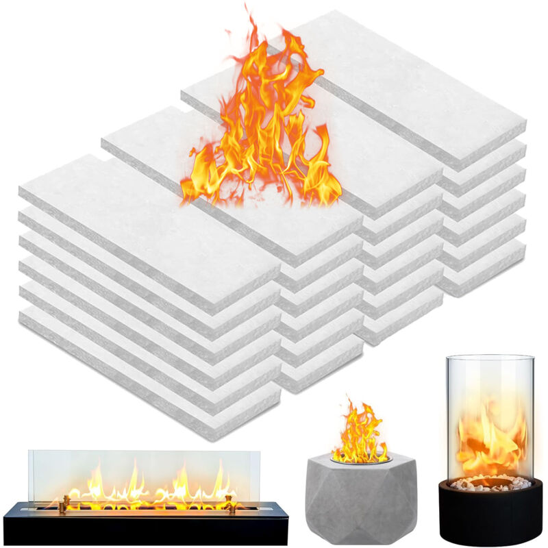[niemals Verwendet] Set Mit 24 Keramikwoll-tischbrennern, Bioethanol-docht, Schale Zur Verlängerung Der Brenndauer, Isolierschwamm Aus Baumwollfasern
