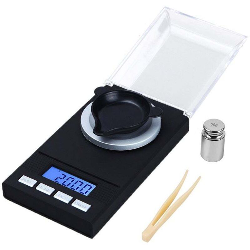 [niemals Verwendet] Präzisions-milligrammwaage 50 X 0,001 G Mini-profi-schmuckwaage, Küchenwaage Mit Etui, Pinzette Und Wiegeschale