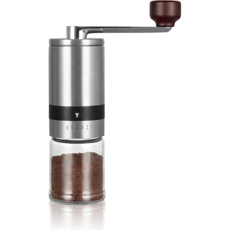 [niemals Verwendet] Manuelle Kaffeemühle Mit 6-fach Extern Einstellbarem Mahlgrad, Keramik-kegelmahlwerk, Tragbare Mühle Für Zuhause Und Unterwegs