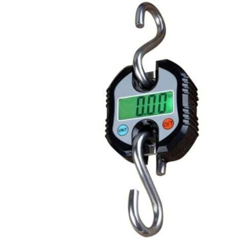 [niemals Verwendet] Schwarze Gepäckwaage, Hängegepäckwaage, Angelwaage, Bis 150 Kg Mit Lcd-display Und Gewichtszählfunktion, 2 Abnehmbare Haken, Gepäckwaage Für Reisen, Angeln, Jagen Und Outdoor-aktiv