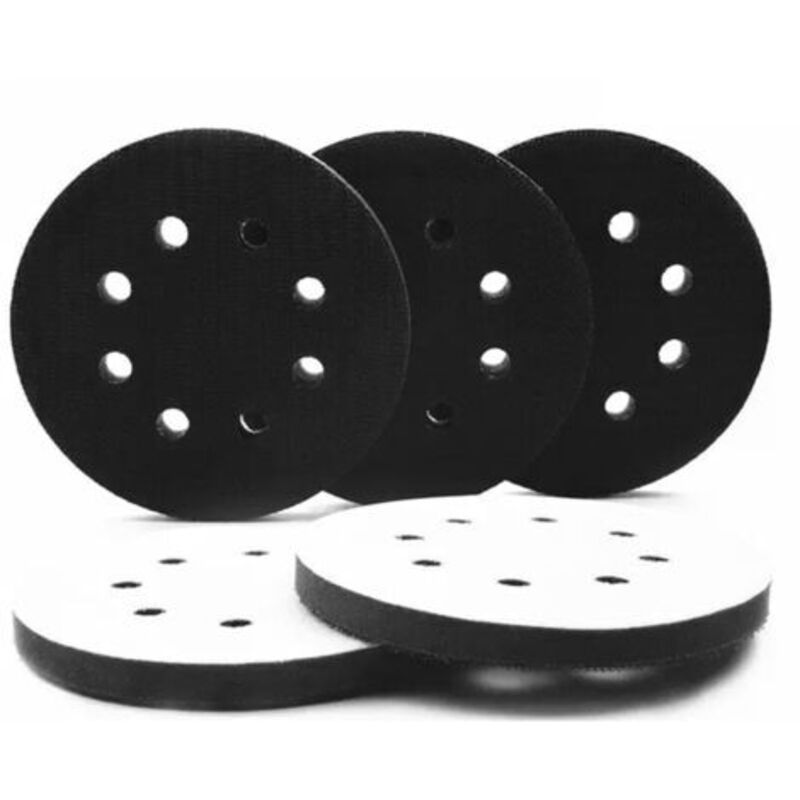 [niemals Verwendet] 5-teiliges Set Aus 125-mm-schaumstoff-zwischenpads Mit 8 Löchern Für Runde Und 125-mm-polierscheiben Sowie Schwamm-zwischenpads Für Schleifscheiben Und Polierplatten
