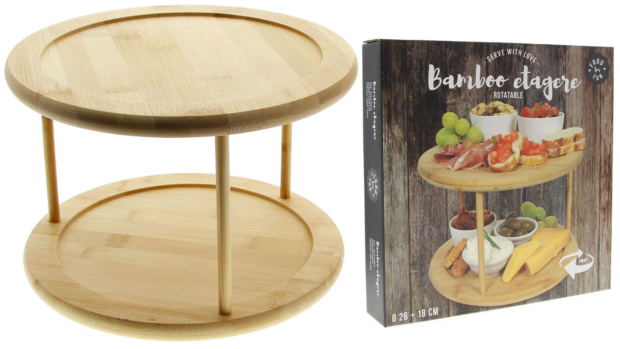 Drehtablett Aus Bambus, Servierteller