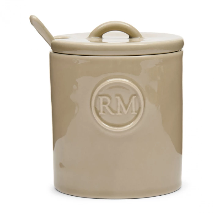 Portofino Beige Zuckerdose Mit Löffel Riviera Maison