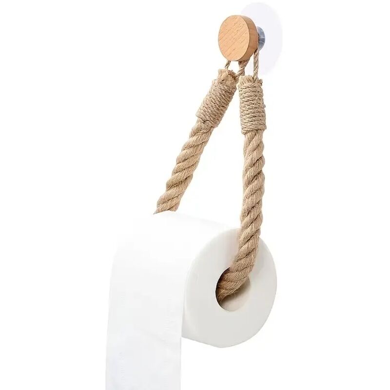 [niemals Verwendet] Papierhandtuchhalter Aus Hanfseil, Aufbewahrungsständer, Papierrollenhalter Ohne Lochung, 1 Stück