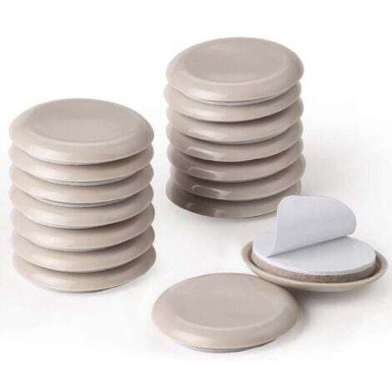 [niemals Verwendet] 16 Stück Selbstklebende, Runde Möbelgleiter, 54 Mm Durchmesser, Zum Schutz Des Bodens (beige)