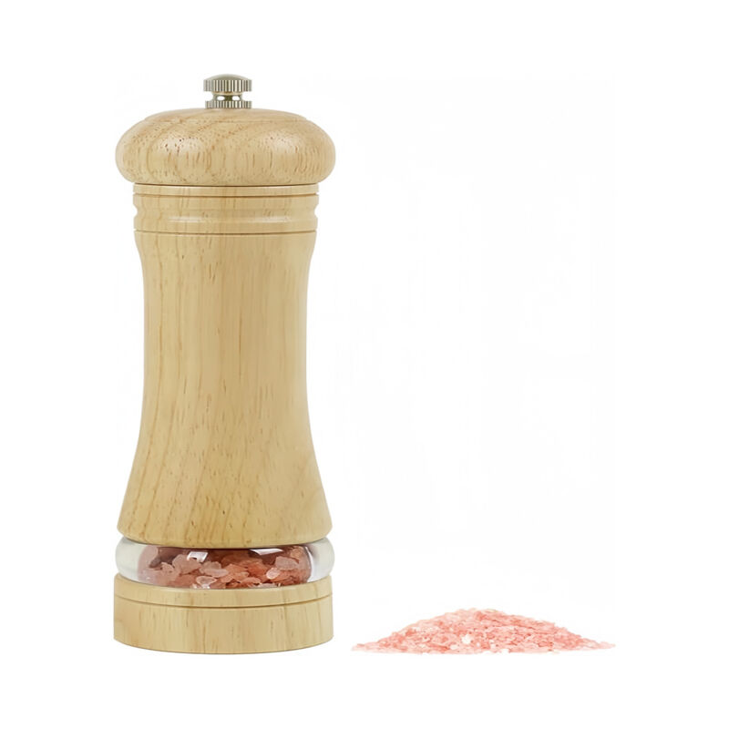 [niemals Verwendet] Verstellbare Manuelle Salz- Und Pfeffermühle Aus Holz, 22,5 Cm, Originalfarbe.