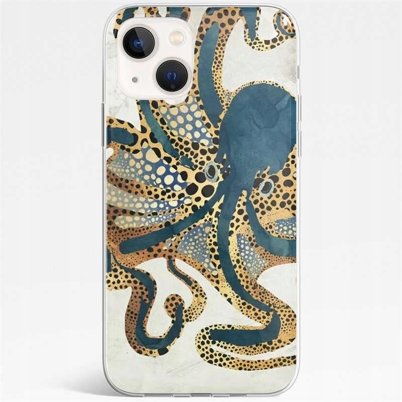 Octopus-hülle Für Iphone 14 Plus, Tpu, Blau
