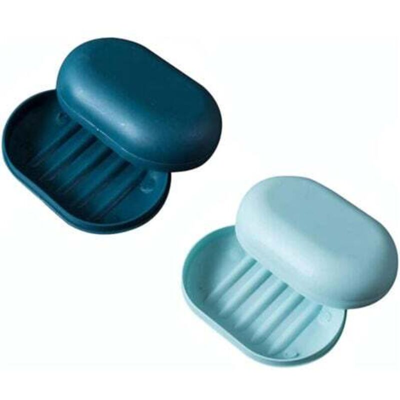 [niemals Verwendet] Set Mit 2 Reiseseifenschalen Mit Deckel – Wasserdicht – Für Dusche, Reisen, Wandern, Badezimmer, Schule Und Fitnessstudio