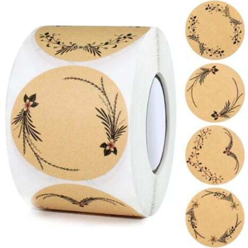 [niemals Verwendet] 500 Stück (braune) Runde Kraftpapier-selbstklebeetiketten, 5 Cm Marmeladenetiketten, Kraftpapieraufkleber Für Geschenke, Briefumschläge, Backwaren, Gewürze, Gläser