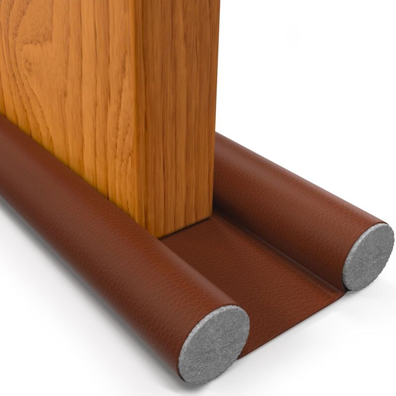 [niemals Verwendet] Zugluft-, Wind- Und Kältebeständige Türdichtung, Schall- Und Wärmedämmend, Für Haus- Und Eingangstüren, 96 Cm, Braun