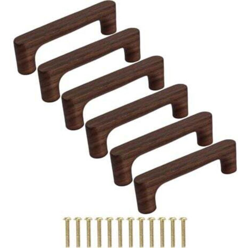 [niemals Verwendet] Massivholzmöbel In Dunklem Nussbaum, Originelle, Schlichte Und Moderne Holzfarbe Für Kleiderschrank, Tür, Schublade, Kommode (lochabstand: 96 Mm)