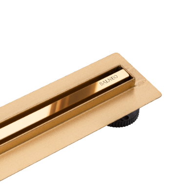 Slim&low Proline Linearablauf In Spiegelgold, 80 Cm, Spiegelgold