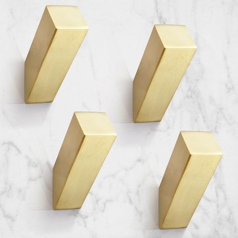 Set Aus Vier Goldenen Wandhaken, Robuste Haken Aus Edelstahl Sus 304, Geeignet Für Badezimmer, Schlafzimmer, Eingangsbereiche, Kleiderschränke Und Garagen Wandmontage Möglich.