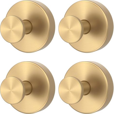 Hochleistungs-saugnapfhaken, Eine Verbesserte Version Der Bohrfreien Handtuchhaken Aus Metall, Geeignet Für Duschräume Und Badezimmer, Goldfarben (4er-set)