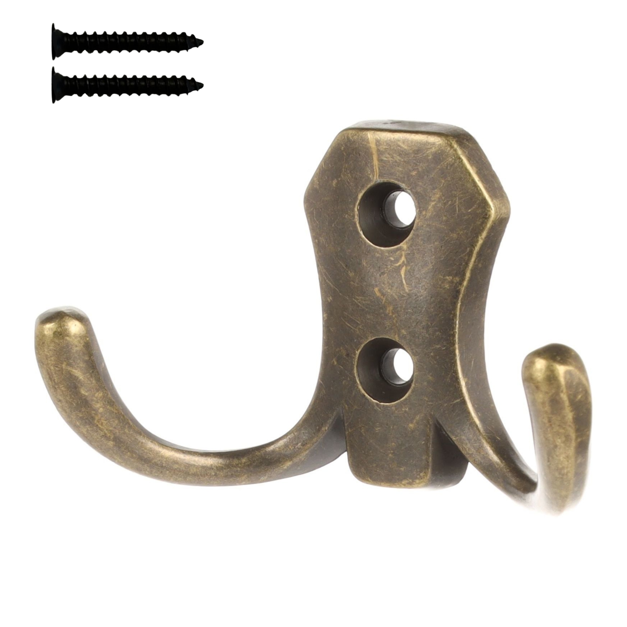 Wandhänger Aus Patiniertem Gold (altgold) Mit Zwei Haken Xv03