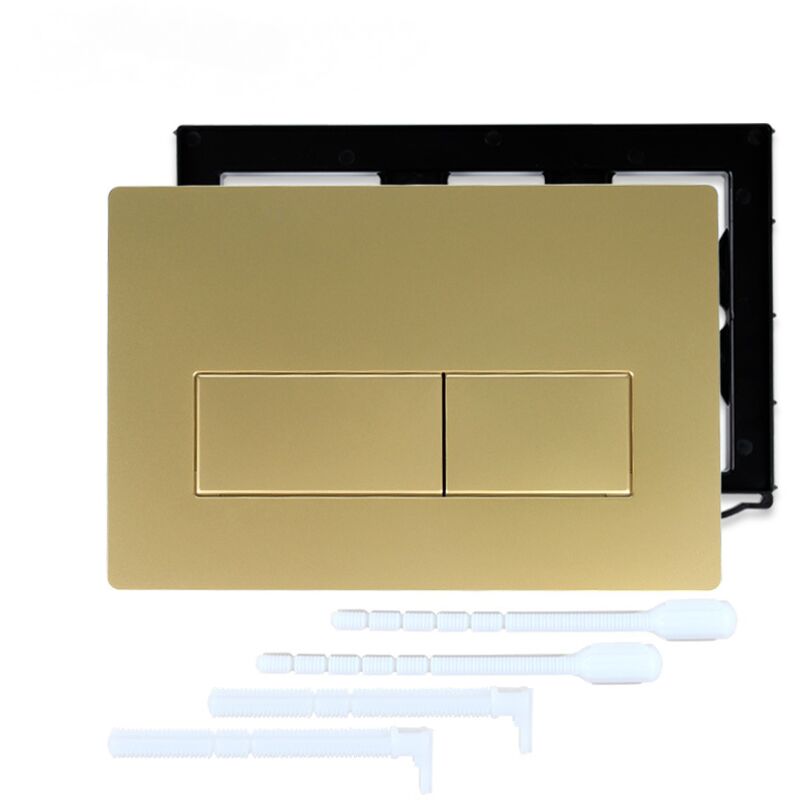 [niemals Verwendet] Goldene Wc-betätigungsplatte – Zweimengenspülung – Kompatibel Mit Geberit Sigma Up300/up320 – Installationsset 245 × 164 Mm