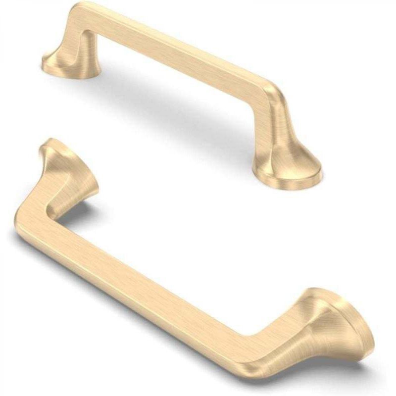 [niemals Verwendet] Set Mit 2 Möbelgriffen, Schrankgriffen, Schubladengrifflöchern, Goldfarben, 96 Mm Abstand, Zinklegierung