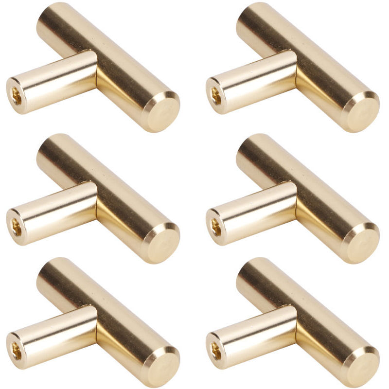 [niemals Verwendet] Möbel-ersatzteile, 6 Stück. Kommode Aus Goldfarbenem Aluminium.