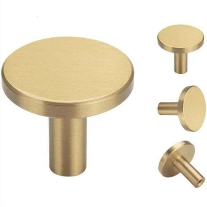 [niemals Verwendet] Set Mit 4 Wandhaken Aus Gebürstetem Messing, 32 Mm X 30 Mm, Goldene Handtuch- Und Kleiderhaken Für Badezimmer, Kleiderhaken (rund)