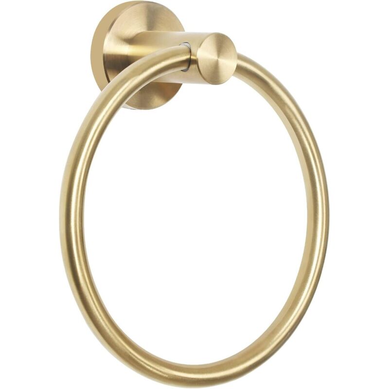 [niemals Verwendet] Handtuchring Aus Gebürstetem Gold Für Das Badezimmer, Runder, Wandmontierter Handtuchhalter Aus Edelstahl Sus 304