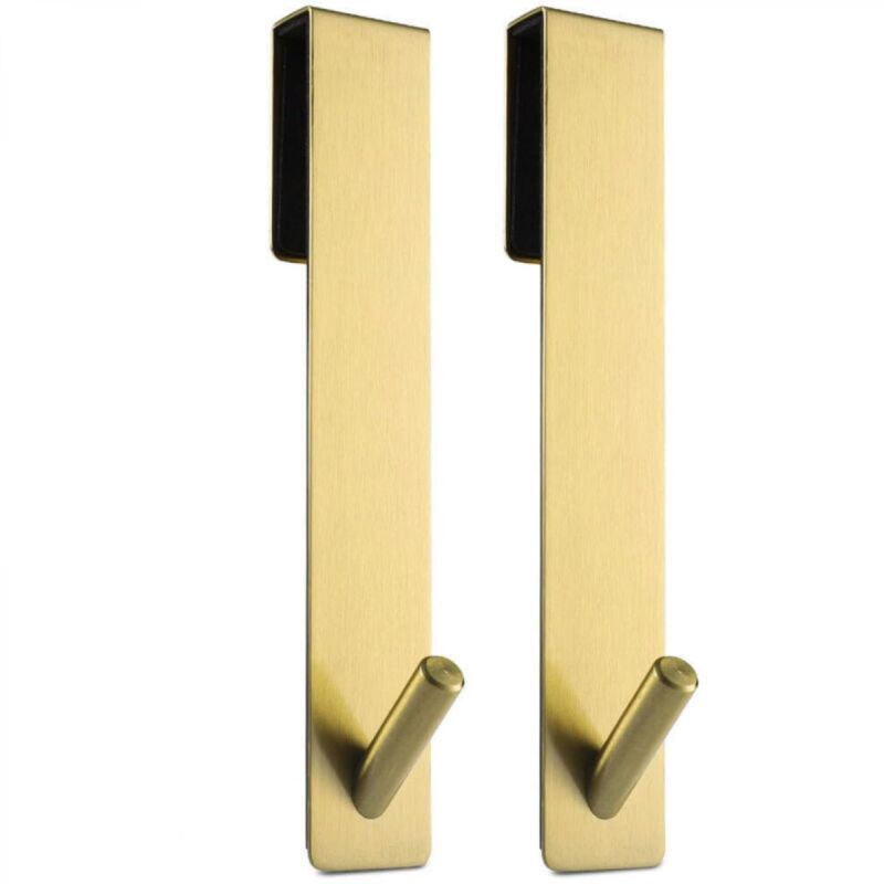 [niemals Verwendet] Verlängerte (18 Cm) Türhaken Für Rahmenlose Glasduschtüren, Handtuchhaken, 2er-set, Gold
