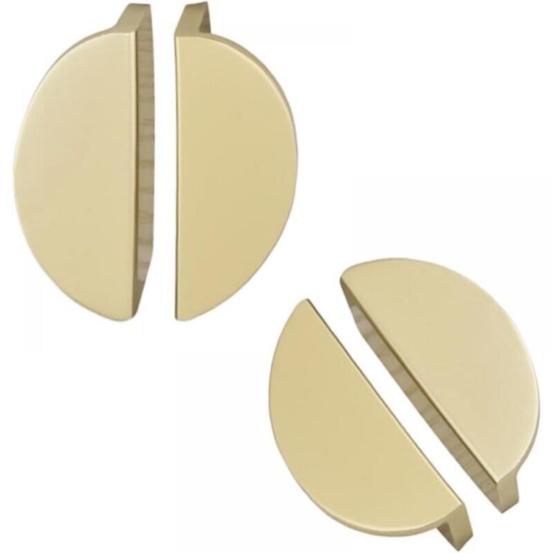 [niemals Verwendet] Set Aus 4 Goldfarbenen, Halbmondförmigen Schrankgriffen, Ideal Für Schubladen, Schränke, Küchen, Möbel Und Küchentüren.