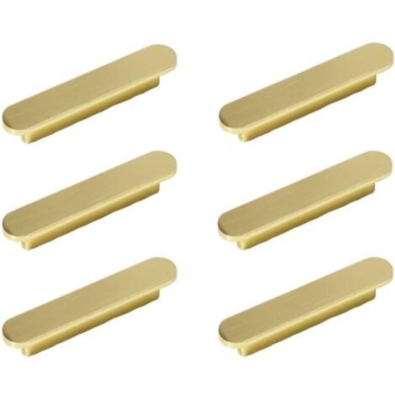 [niemals Verwendet] Set Mit 6 Goldenen Griffen, Küchenschrankgriffe Aus Gebürstetem Messing, 96 Mm Lochabstand - Schrankgriffe