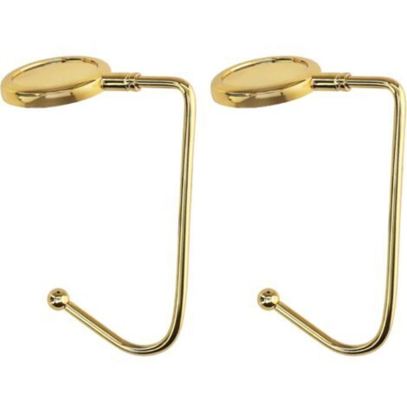 [niemals Verwendet] 2 Stück Handtaschenhaken - Gold - Faltbare Taschenhaken - Taschenhalter Für Tisch Oder Schreibtisch - Zum Aufhängen Von Handtaschen Und Kleinen Gegenständen