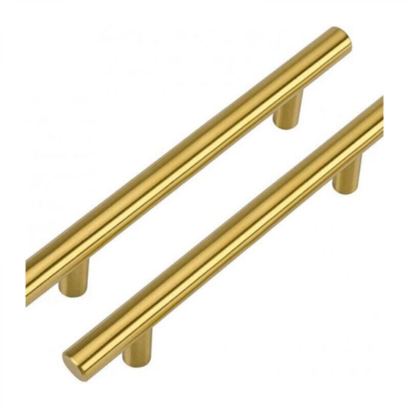 [niemals Verwendet] Goldene Küchenschrankgriffe, 10 Stück, Tür- Und Schubladengriffe, Messing, 96 Mm Mittenabstand