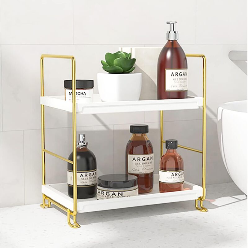 [niemals Verwendet] 2-stöckiges Make-up-regal, Gewürzregal Für Die Küche Oder Organizer Für Die Badezimmerablage