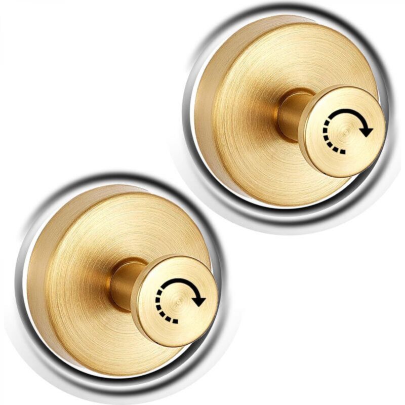[niemals Verwendet] Saugnapfhaken, Wasserdicht, Abnehmbar Und Wiederverwendbar, Selbstklebende Haken Für Bad Und Küche (gold 2)