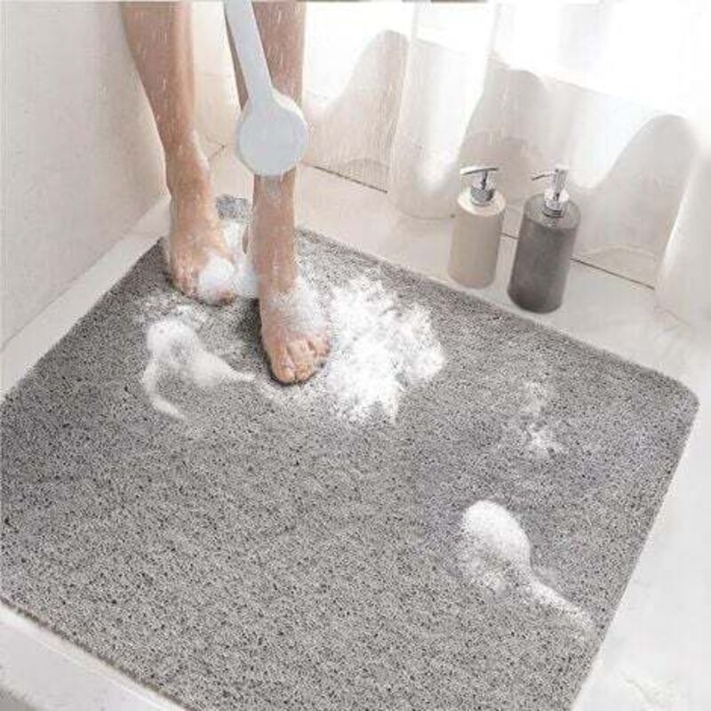 Rutschfeste Duschmatte, 60 X 60 Cm, Rutschfeste Badematte Mit Wasserablauf, Weiche Pvc-badematte, Luffa Fürs Badezimmer, Schnelltrocknend - Crezuo