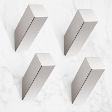 Moderne Und Robuste Wandhaken Aus Gebürstetem, Vernickeltem Edelstahl, 4er-set, Silberne Bademantelhaken, Geeignet Für Badezimmer, Wohnzimmer, Hotelstil, Wandmontage.