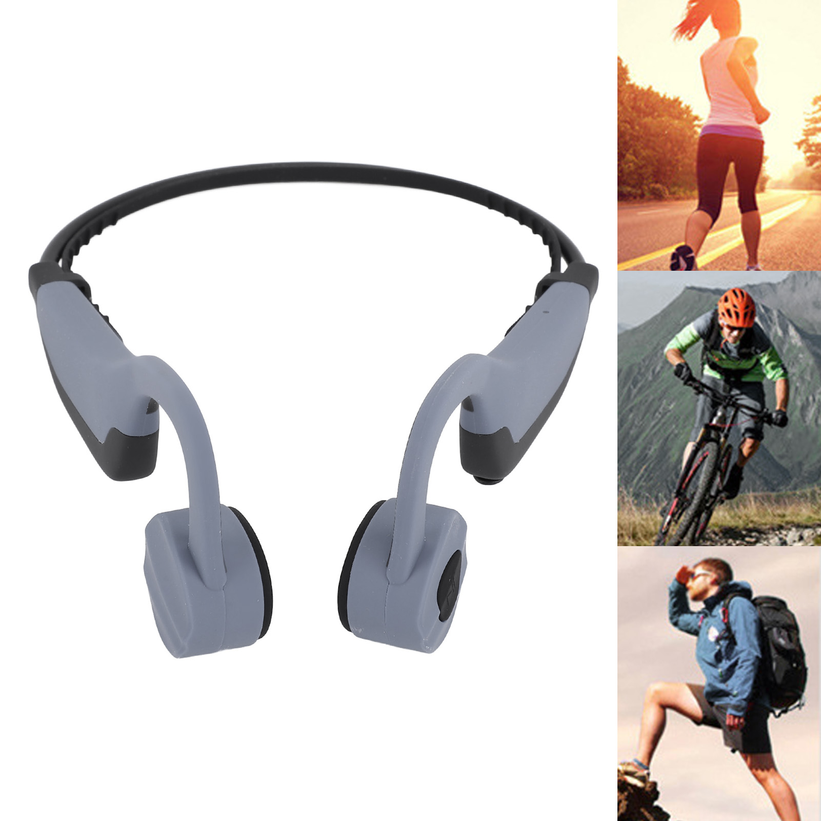K7 Bluetooth-sportkopfhörer Mit Knochenleitung, Wasserabweisend (ipx8), Komfortabel, Hochwertige Klangqualität, 16 Gb Speicher, Grau