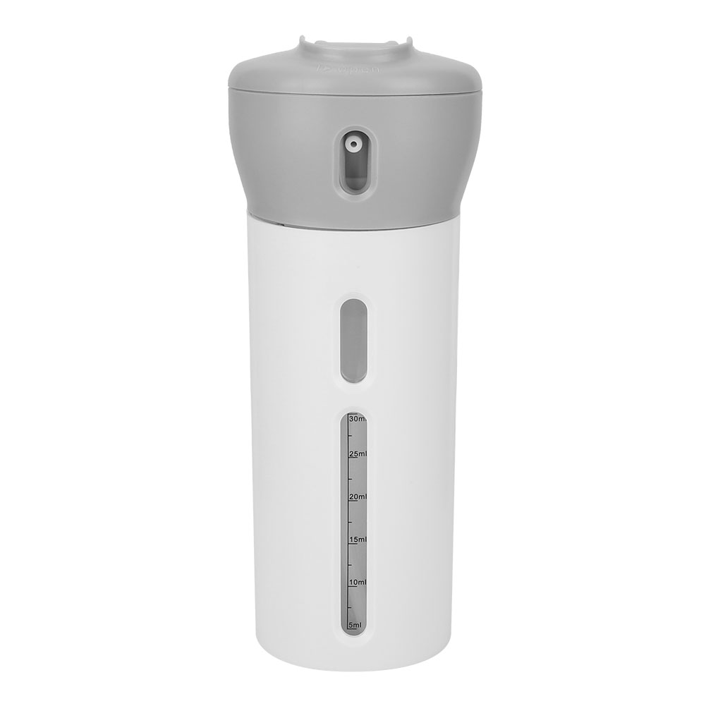 Tragbare 4-in-1-reiseflasche – Drehbarer Spender Für Shampoo, Spülung Und Lotion – Grauer Behälter Mit 4 Inneren Pp+abs-flaschen (16,5 Cm)