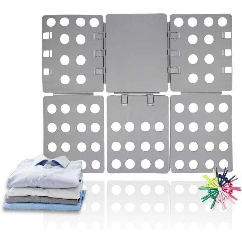 Wäschefaltbrett 56 X 68 Cm Kleiderfaltbrett Für T-shirts, Kleider, Hosen, Handtücher V7031a (grau)