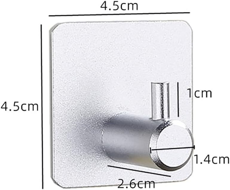 Ein Set Aus 4 Selbstklebenden Handtuchhaken, Kein Bohren Erforderlich, Wandhaken, Küchenhaken, Handtuchhalterhaken, Schwarze Saugnapfhaken (silber).
