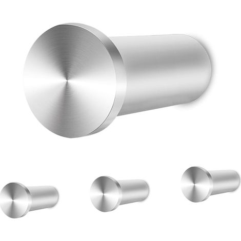 Wandhaken Aus Edelstahl Sus304, Silberne Schraubhaken, Geeignet Für Badezimmer, Küchen Und Schlafzimmer, 4er-set.