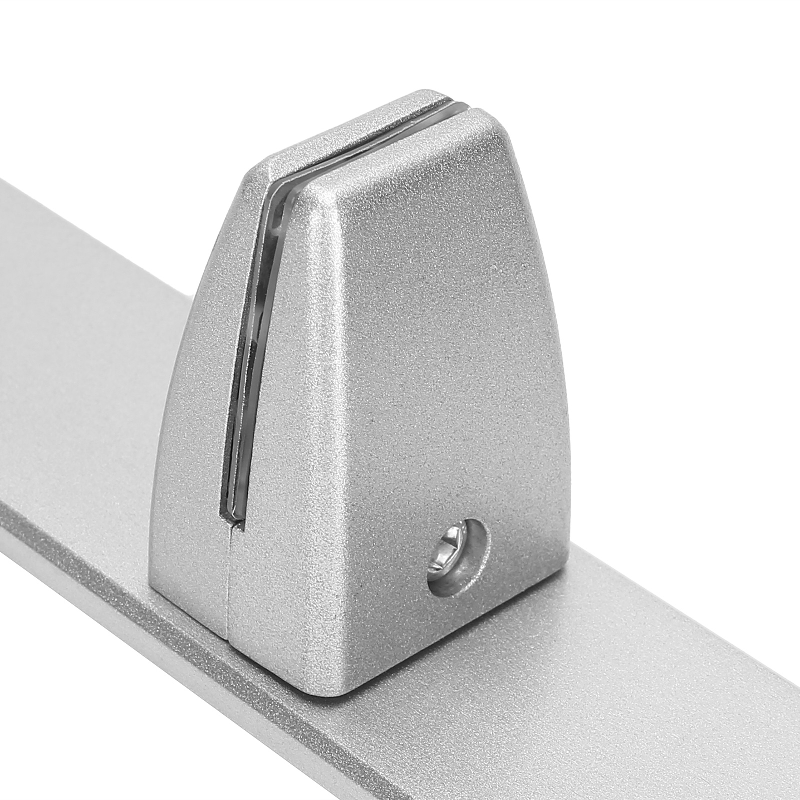 Verstellbare Tischaufhängung – Rutschfeste Tischplatten-trennwandhalterung Aus Aluminium – Bohrfreie Montageklemme (silbernes Aluminium, 267 G, 200 X 50 X 7 Mm, 7 Stück)