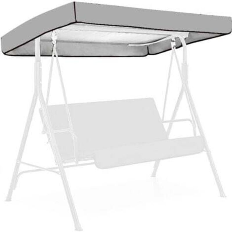 [niemals Verwendet] Dreisitzer-schaukel, Wasserdicht, Silberfarbenes Polyester, Lässig-moderner Stil, 191 X 120 X 23 Cm
