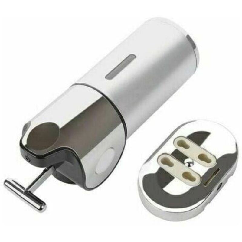 [niemals Verwendet] Silberner, Wandmontierter Seifenspender, Manueller Hängeseifenspender Für Küche, Hotel, Shampoo, Spülung, Duschgel, 500 Ml