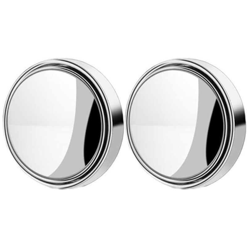 [niemals Verwendet] Set Mit 2 Totwinkelspiegeln, 5,1 Cm Runder Hd-glas-konvex-360-grad-weitwinkel-seitenspiegel Mit Abs-gehäuse Für Pkw, Suvs Und Lkw, Silber.