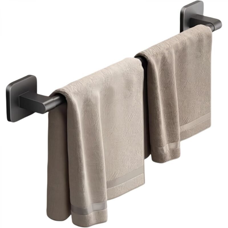[niemals Verwendet] Wandmontierter Handtuchhalter Ohne Bohren - Badezimmeraccessoires (grau 40 Cm)
