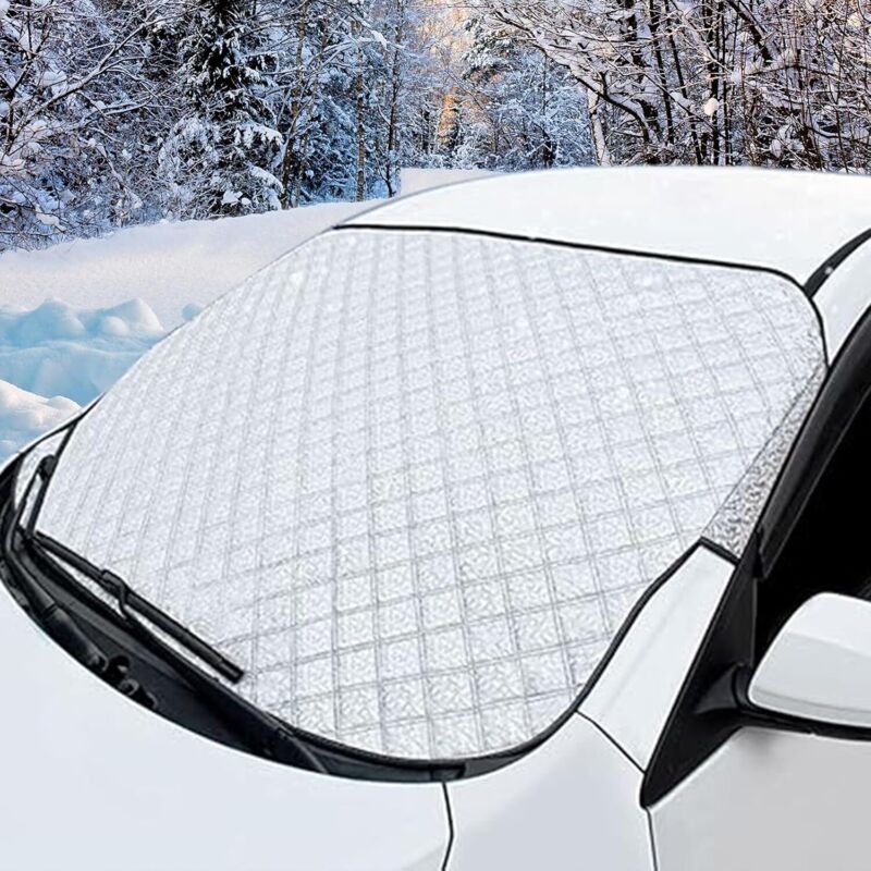 [niemals Verwendet] Auto-windschutzscheibenabdeckung – 4-lagige Frontscheibenabdeckung Zum Schutz Vor Frost, Schnee, Sonne Und Staub, 150 × 100 Cm, Geeignet Für Die Meisten Fahrzeuge