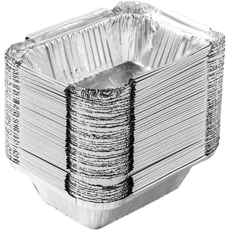 [niemals Verwendet] Set Mit 50 Abtropfschalen Aus Aluminium (600 Ml)