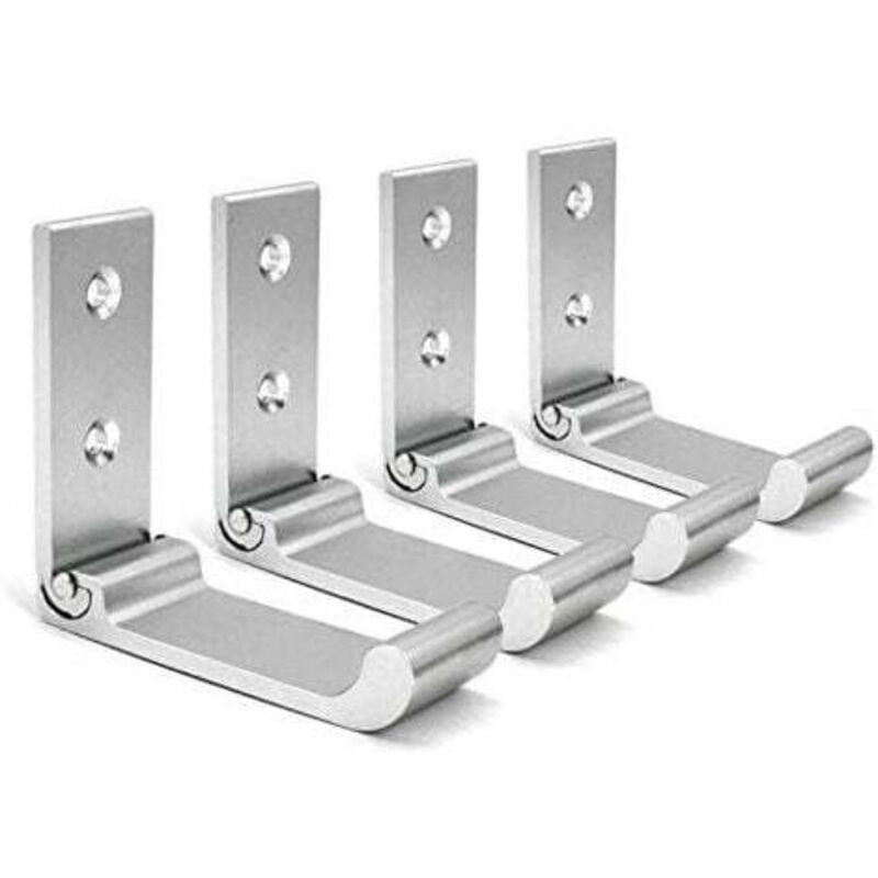 [niemals Verwendet] 4-teiliges Set – Silber – Faltbare Wandhaken, Faltbare Wandhalterung Für Den Schreibtisch, Faltbarer Hängehalter Für Gaming-headsets, Verstellbarer Headset-halter Aus Aluminium Für