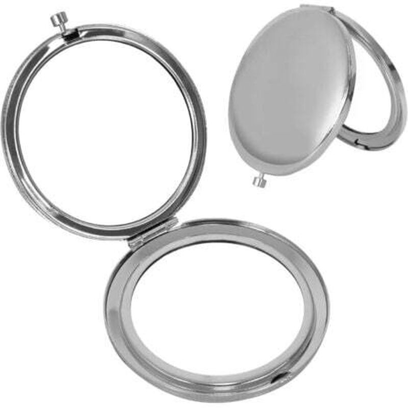 [niemals Verwendet] Kompakter Kosmetikspiegel, Runder, Faltbarer Kosmetikspiegel, Tragbarer Taschenspiegel, Kleiner 7-cm-taschenspiegel, Kompakter Vergrößerungsspiegel Im Münzfach Für Reise-make-up (s