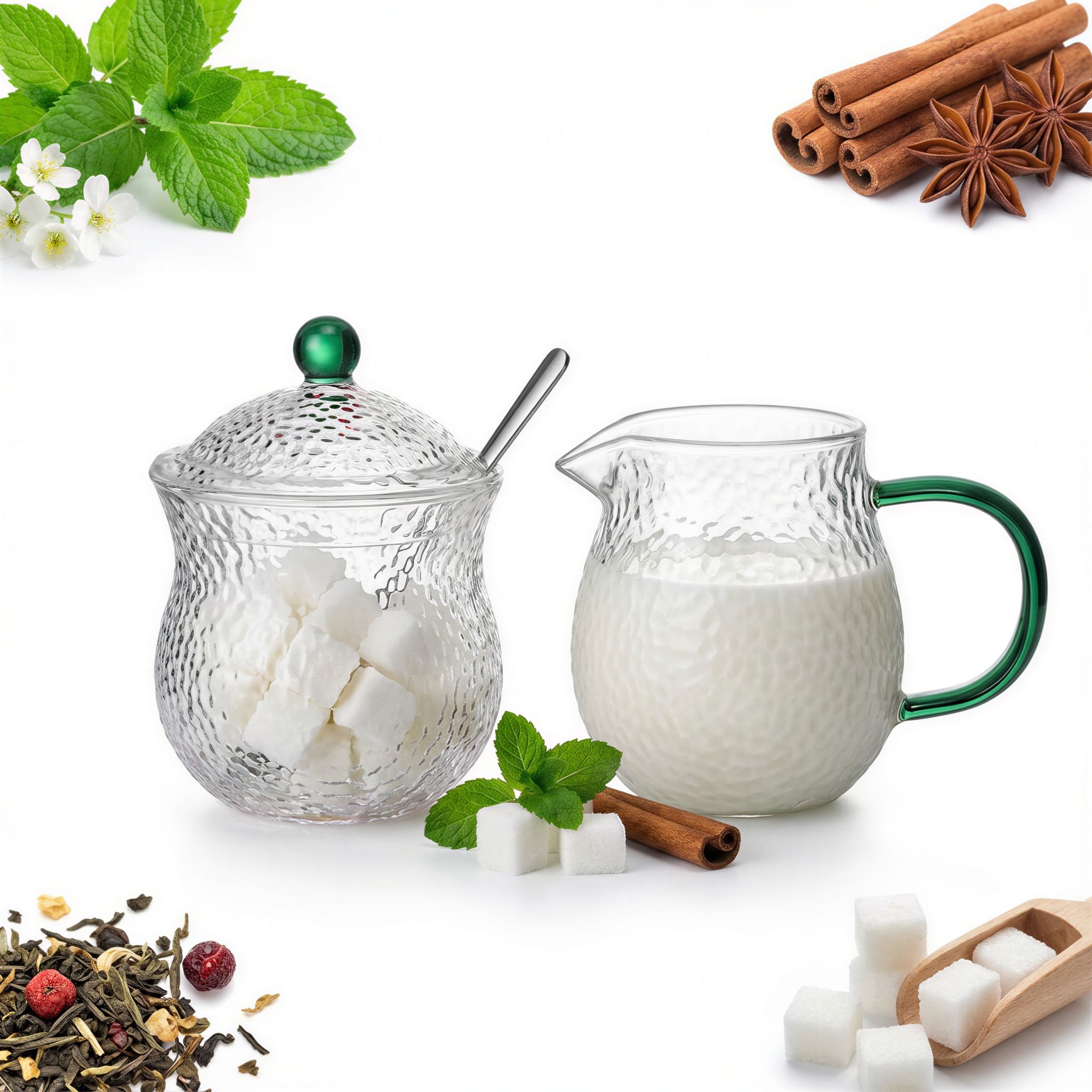 Zuckerdose Und Milchkännchen-set