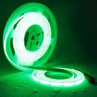1 X 5 M Grüner Cob-led-streifen, 480 Leds/m, Ip65 Wasserdicht, 12 V Dc, Kürzbar, Für Küche, Spiegel, Treppenhaus